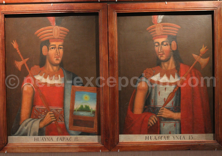Portraits Huayna Capác y Huascar Inca, Musée Inka de Cuzco