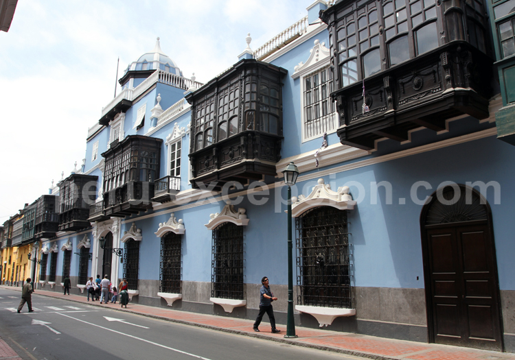 Façade coloniale à Lima