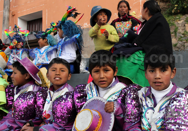 Fête traditionnelle, île de Taquile, Titicaca