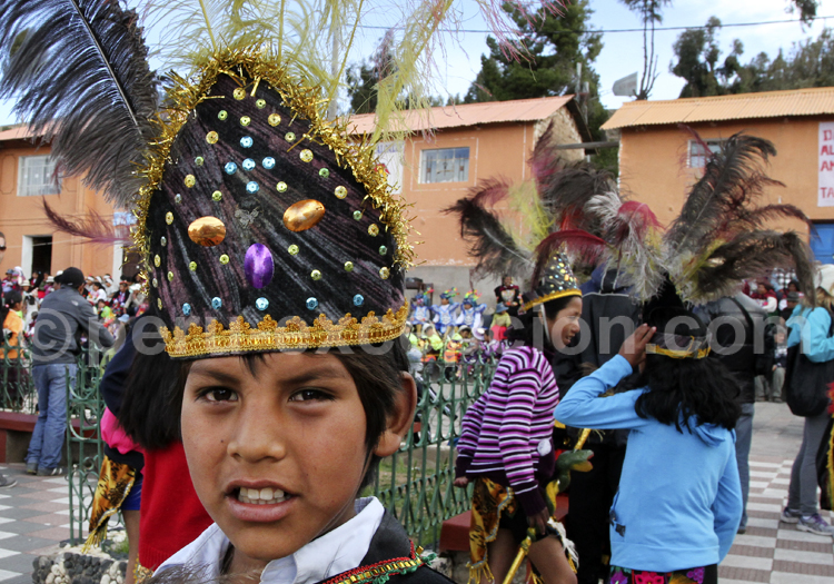 Chapeau traditionnel, région du lac Titicaca, Pérou